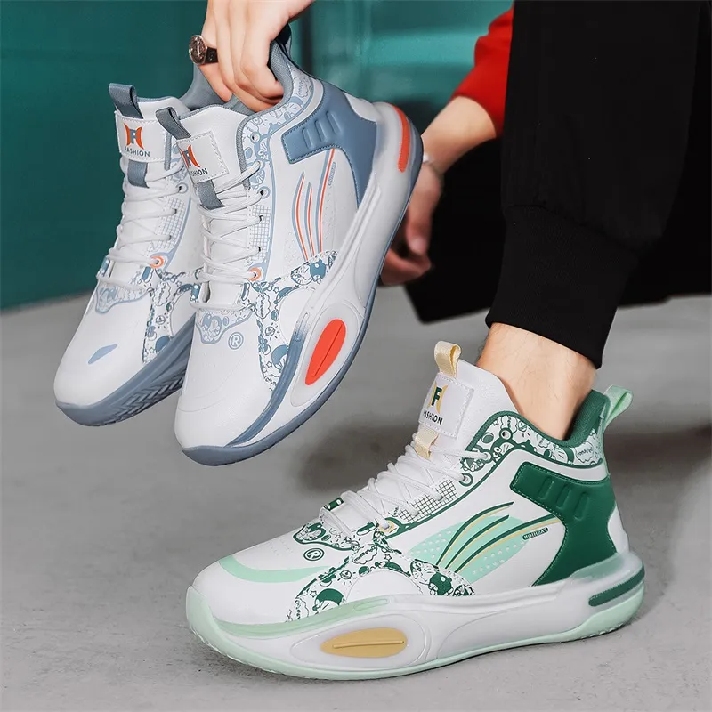 TOMAY Anti-Slip And Wear-Resistant Height Increasing Rebound Mid-Top Basketball Shoes Men's-11