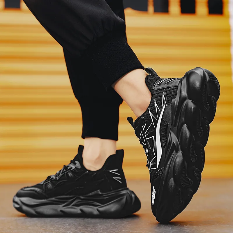 TOMAY Anti-Slip Wear-Resistant Breathable Rebound Low-Top Running Shoes Men's-9