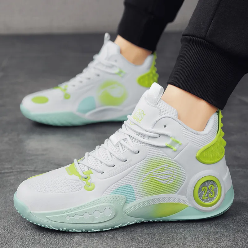TOMAY Cushioned Wear-Resistant Height Increasing Mid-Top Basketball Shoes Men's-15