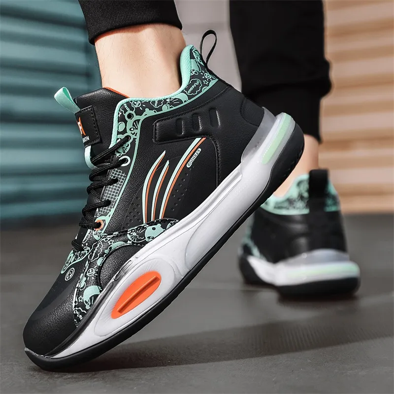 TOMAY Anti-Slip And Wear-Resistant Height Increasing Rebound Mid-Top Basketball Shoes Men's-16