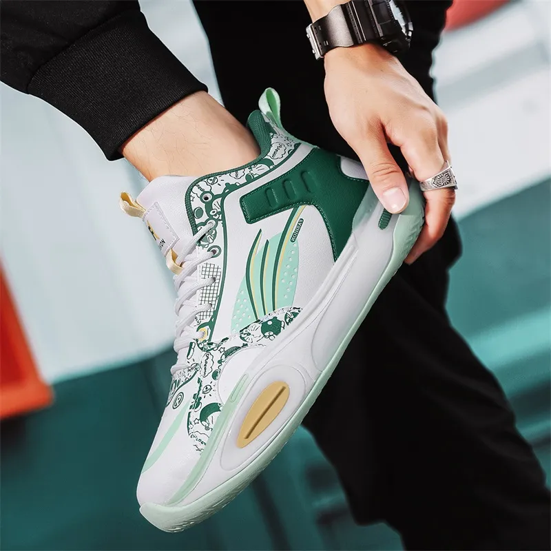 TOMAY Anti-Slip And Wear-Resistant Height Increasing Rebound Mid-Top Basketball Shoes Men's-9