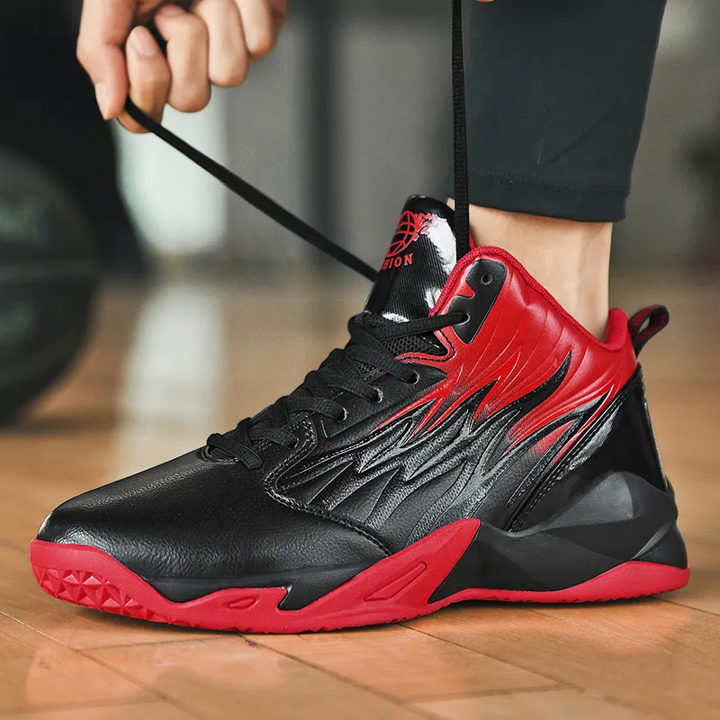TOMAY Anti-Slip Wear-Resistant Mid-Top Basketball Shoes Men's-7
