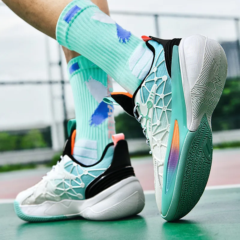 TOMAY Anti-Slip And Wear-Resistant Height Increasing Low-Top Basketball Shoes Men's-1