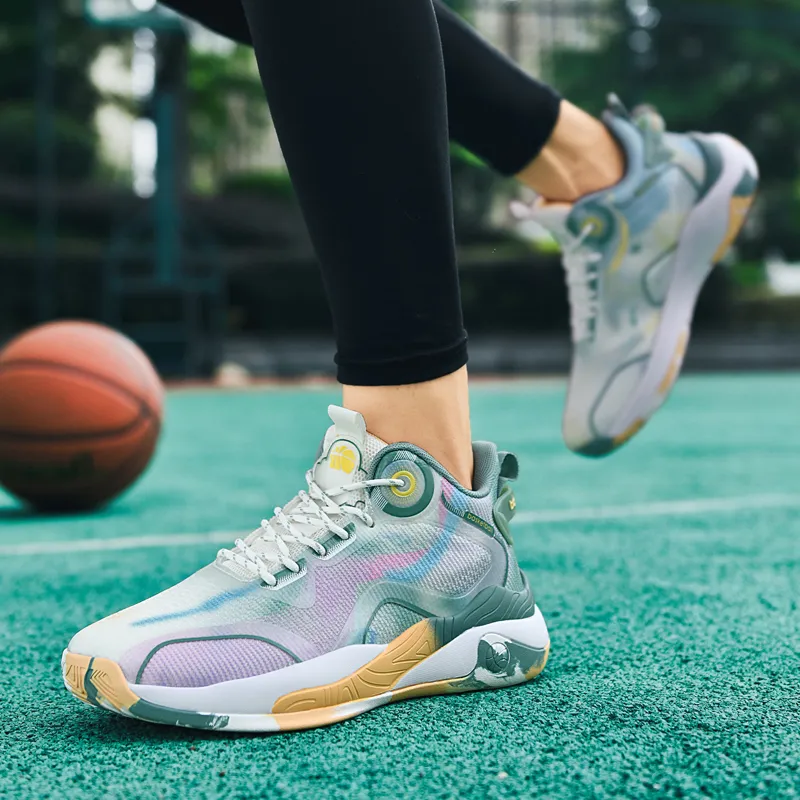 TOMAY Anti-Slip And Wear-Resistant Breathable Mid-Top Basketball Shoes Men's-13