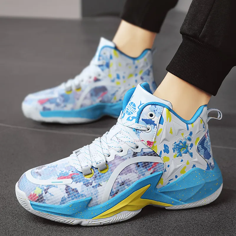 TOMAY Anti-Slip And Wear-Resistant Height Increasing Mid-Top Basketball Shoes Men's-13