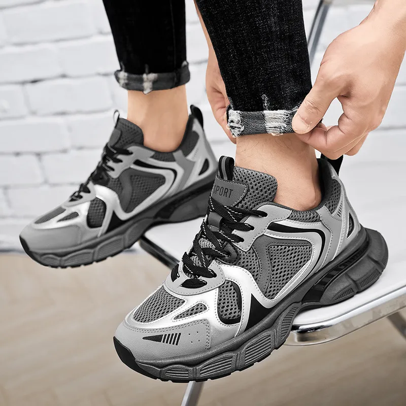 TOMAY Anti Slip And Wear Resistant Breathable Low Top Chunky Sneakers Men's-14