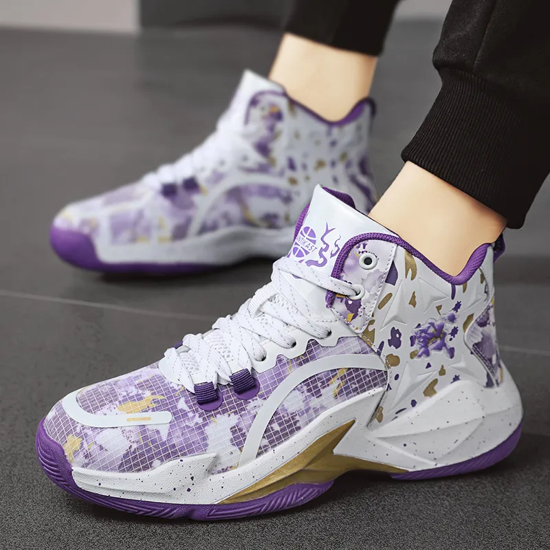 TOMAY Anti-Slip And Wear-Resistant Height Increasing Mid-Top Basketball Shoes Men's-19