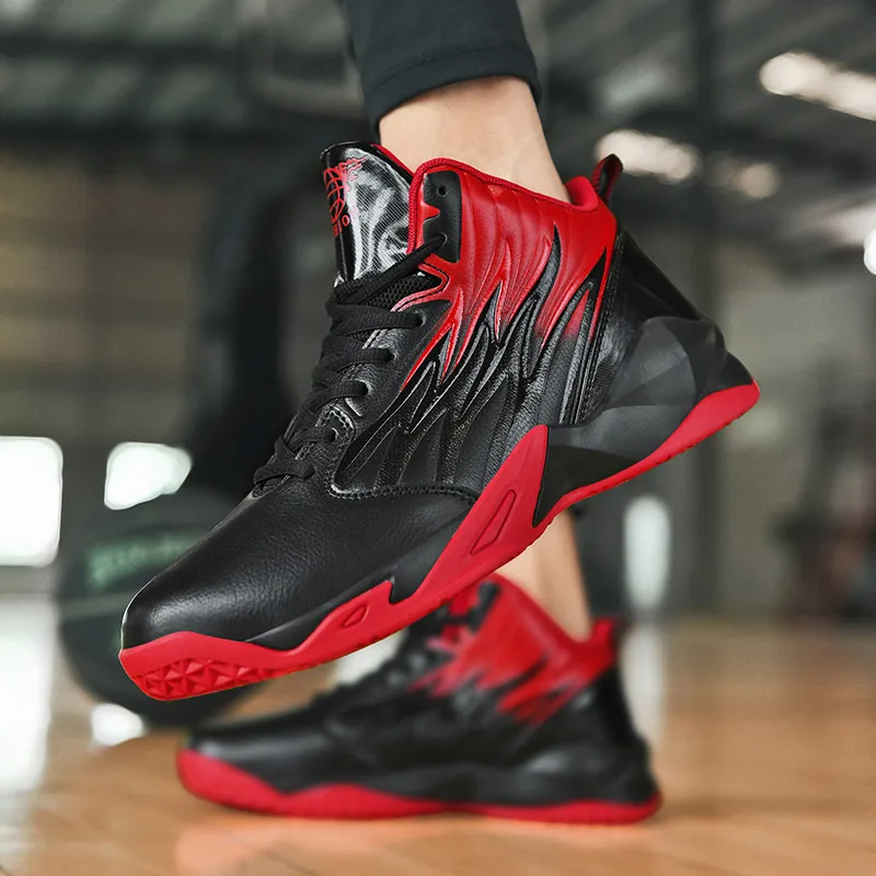 TOMAY Anti-Slip Wear-Resistant Mid-Top Basketball Shoes Men's-9