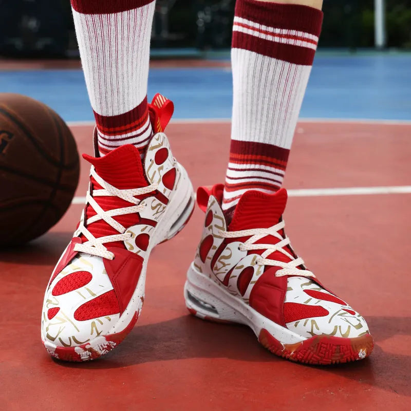TOMAY Anti Slip And Wear Resistant Height Increasing Mid Top Basketball Shoes Men's-2