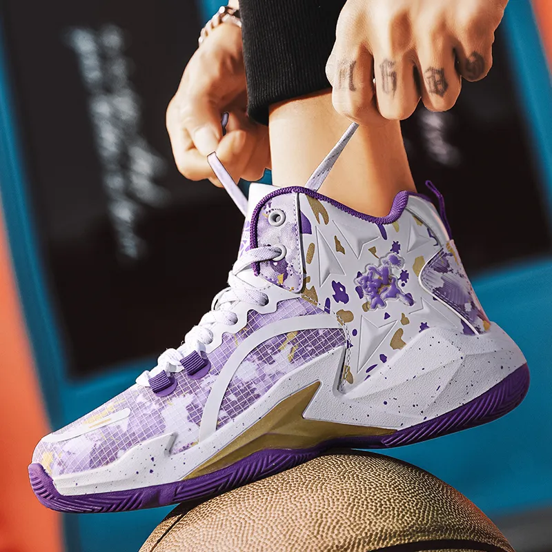 TOMAY Anti-Slip And Wear-Resistant Height Increasing Mid-Top Basketball Shoes Men's-21