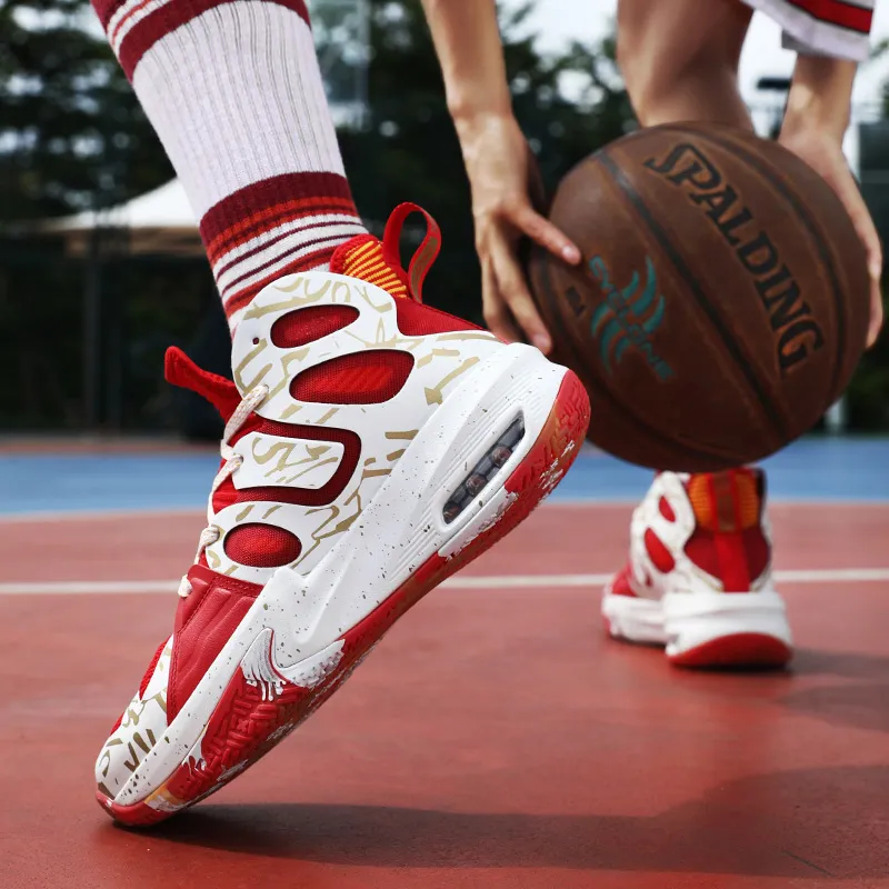 TOMAY Anti Slip And Wear Resistant Height Increasing Mid Top Basketball Shoes Men's-1