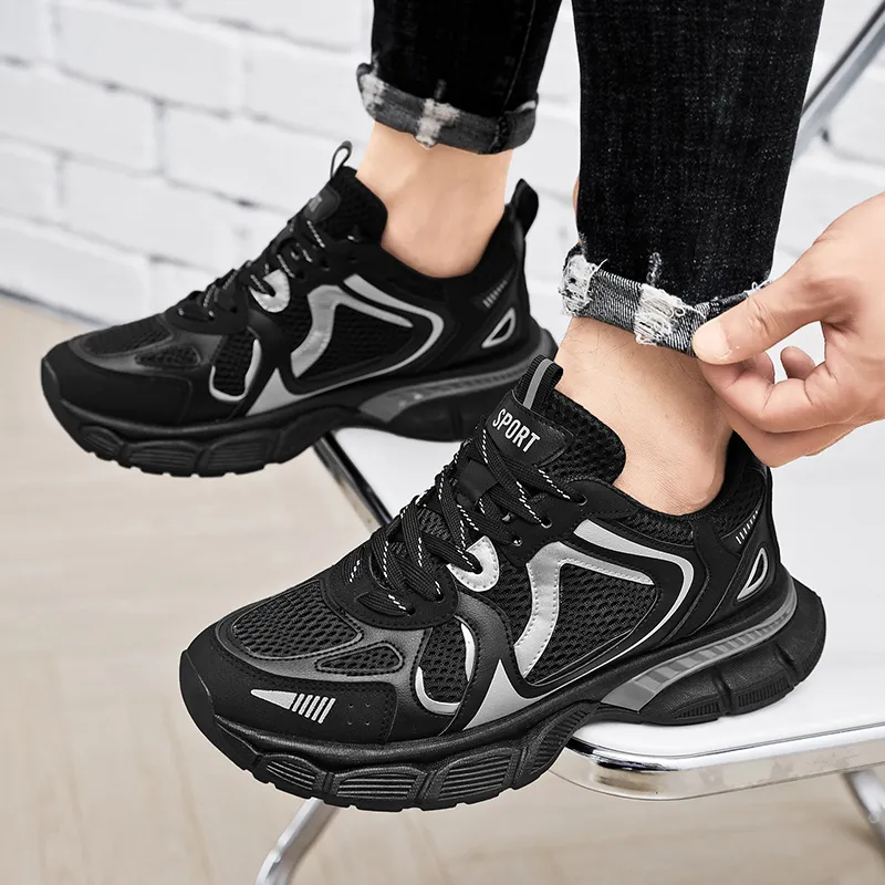 TOMAY Anti Slip And Wear Resistant Breathable Low Top Chunky Sneakers Men's-4