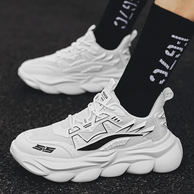 TOMAY Anti-Slip Wear-Resistant Breathable Rebound Low-Top Running Shoes Men's-2