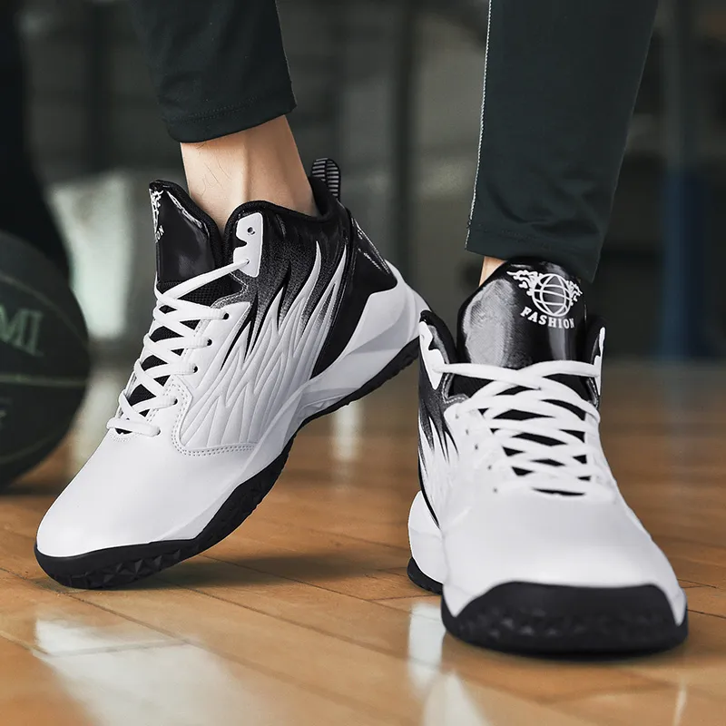 TOMAY Anti-Slip Wear-Resistant Mid-Top Basketball Shoes Men's-15
