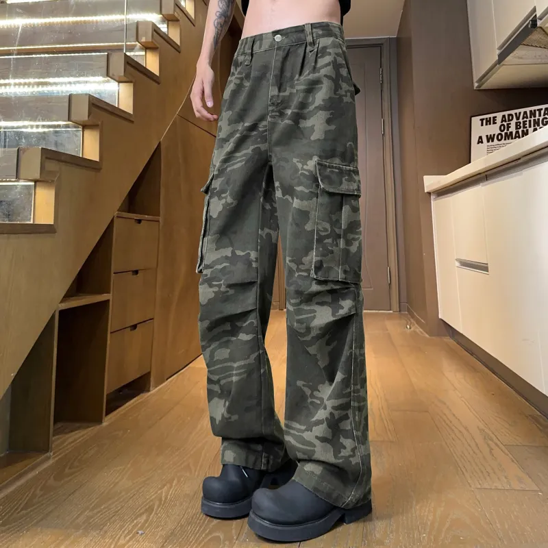 SXSY Cargo Pants Unisex Camouflage-4