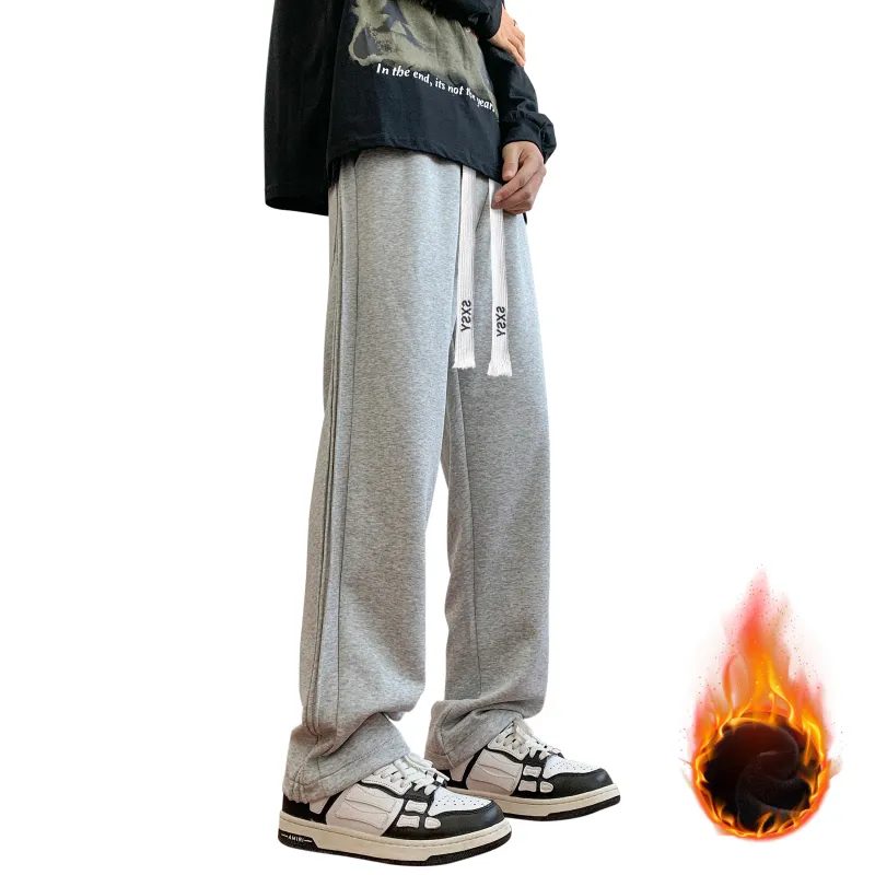 SXSY Knitted Sports Pants Unisex Gray-24