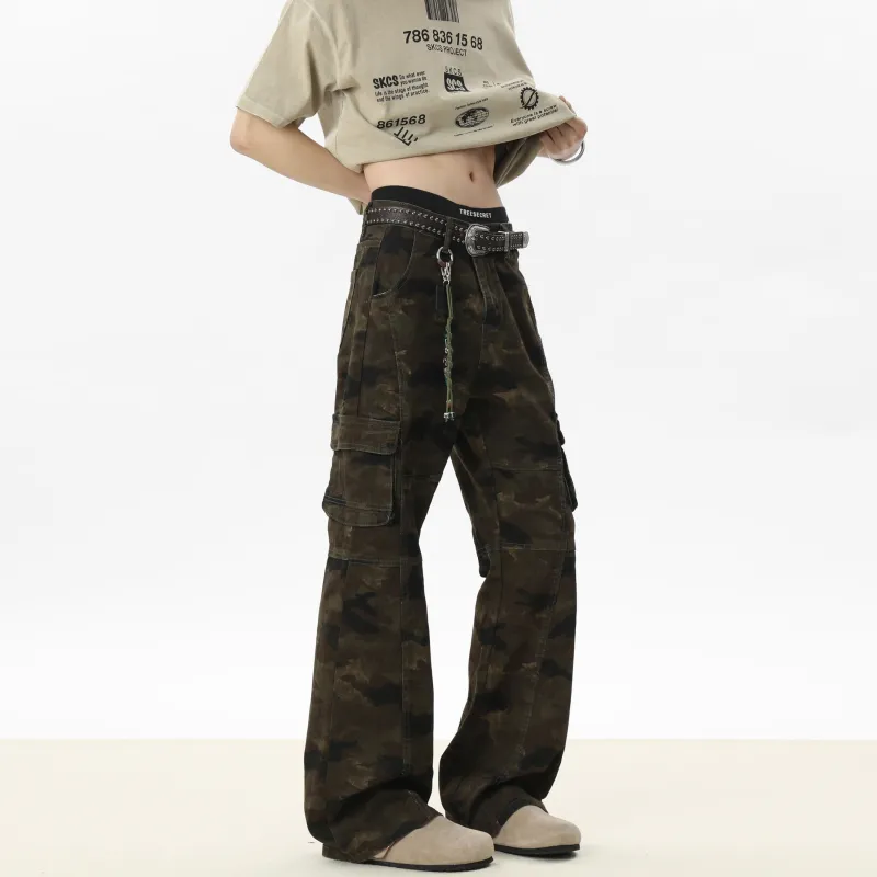 SXSY Casual Pants Unisex Camouflage-5