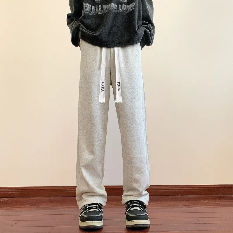 SXSY Knitted Sports Pants Unisex Gray-8