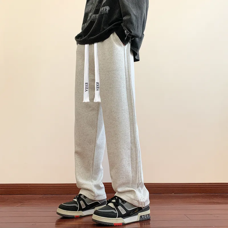 SXSY Knitted Sports Pants Unisex Gray-6