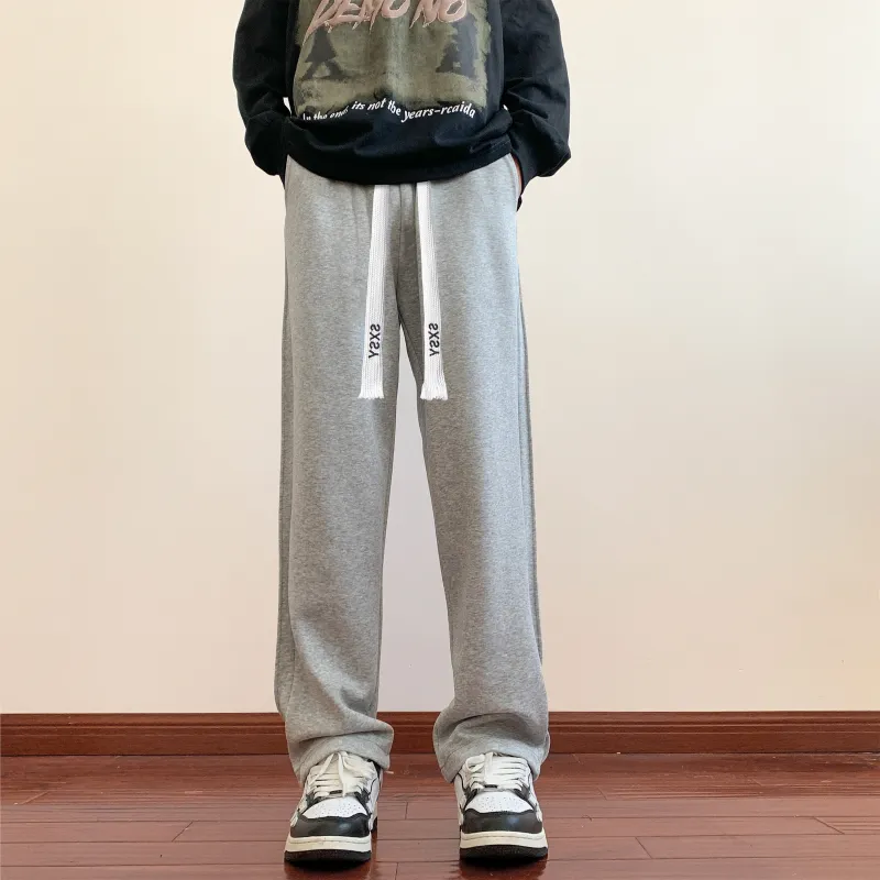 SXSY Knitted Sports Pants Unisex Gray-14