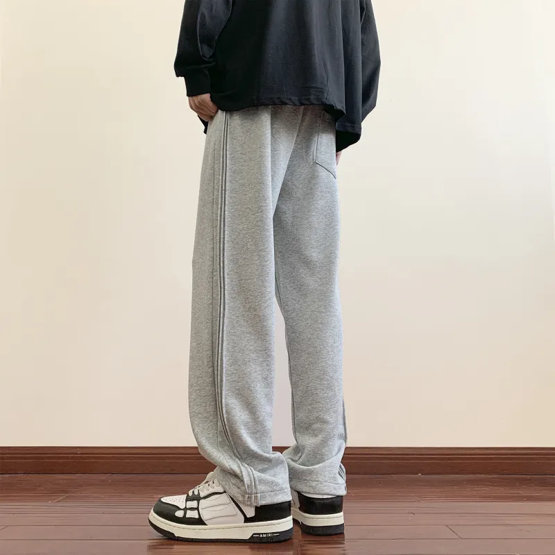 SXSY Knitted Sports Pants Unisex Gray-13