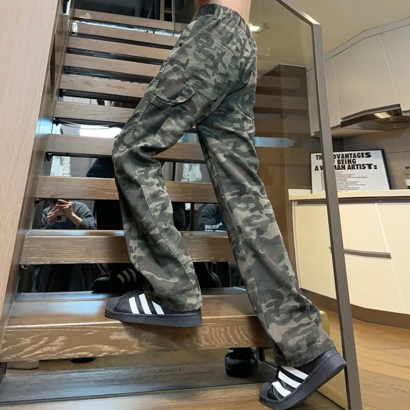 SXSY Cargo Pants Unisex Camouflage-5