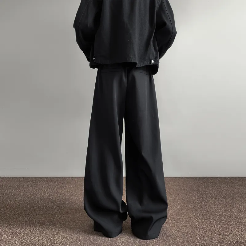 SXSY Casual Pants Unisex Black[Waist Accessories Included]-4