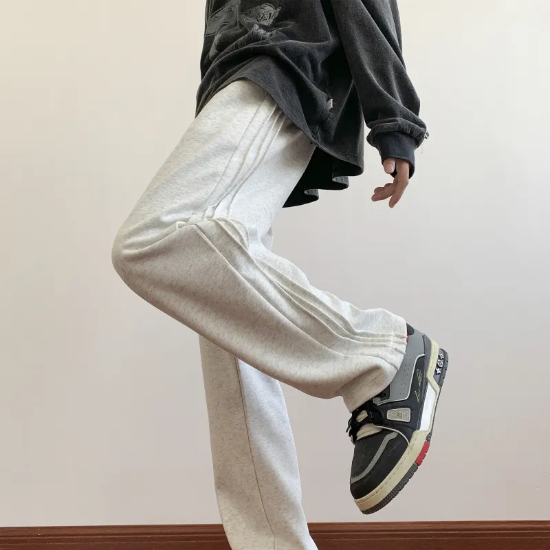 SXSY Knitted Sports Pants Unisex Gray-9