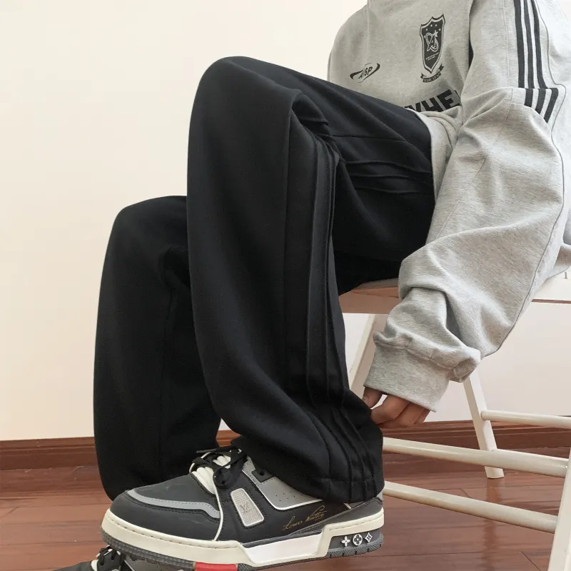 SXSY Knitted Sports Pants Unisex Gray-19