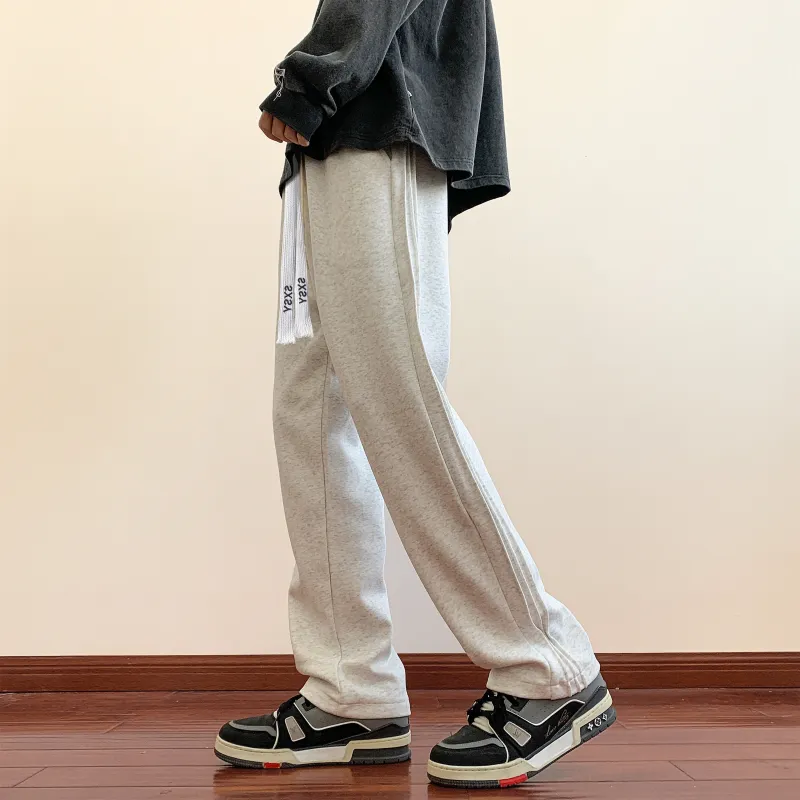SXSY Knitted Sports Pants Unisex Gray-7