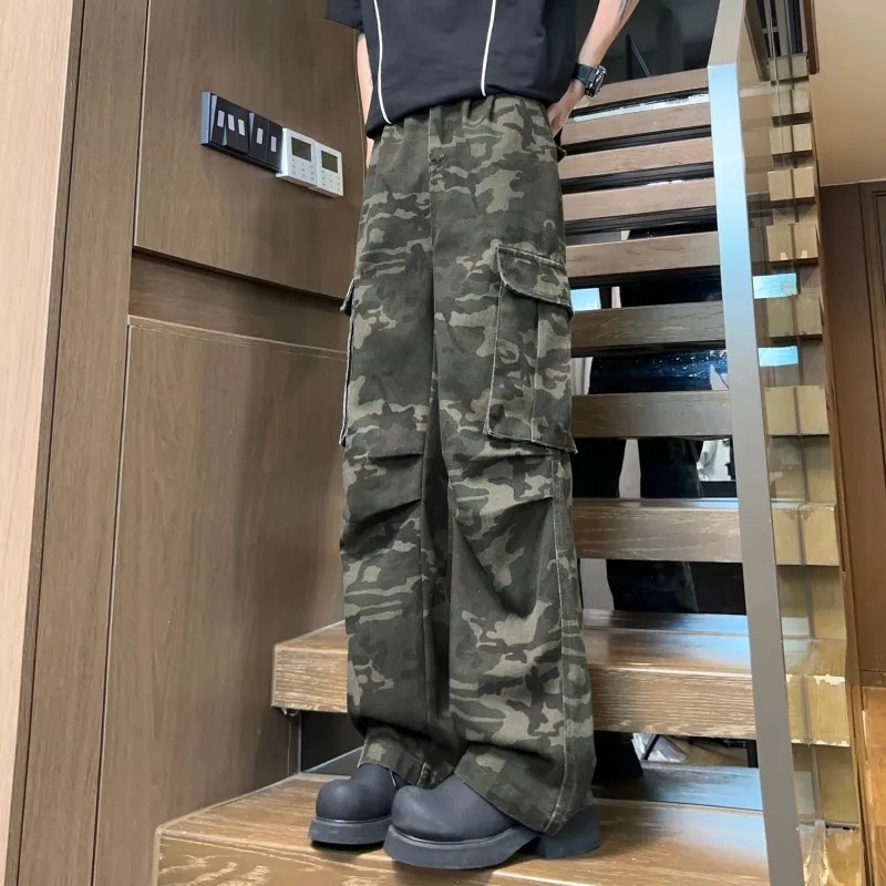 SXSY Cargo Pants Unisex Camouflage-5