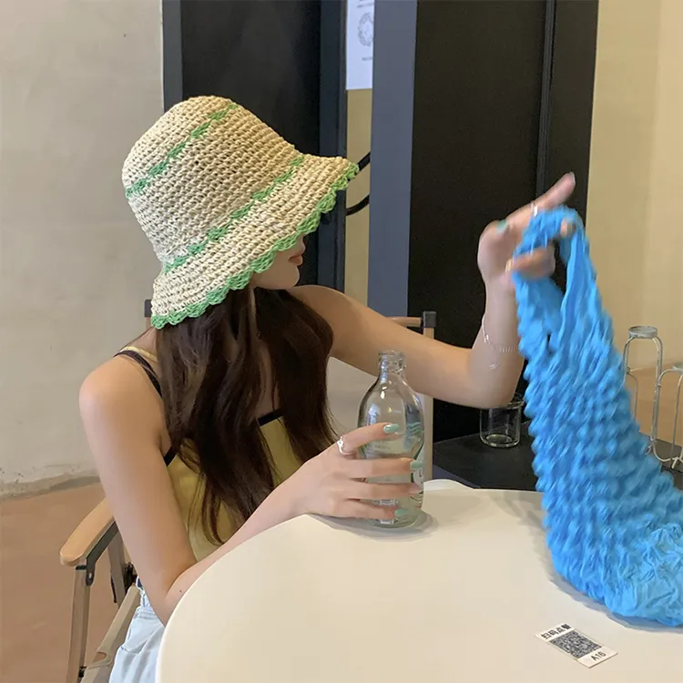 JW 100% Straw Sun Protection Hats Women's-2