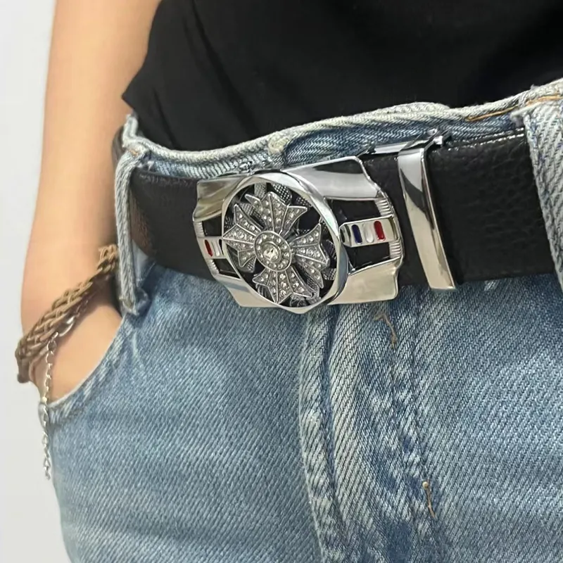 JW Cow Leather Belts Men's 3.8cm-2