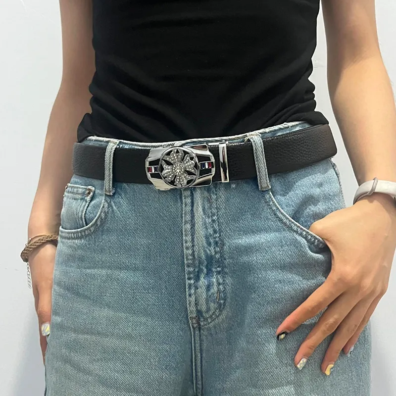 JW Cow Leather Belts Men's 3.8cm-4