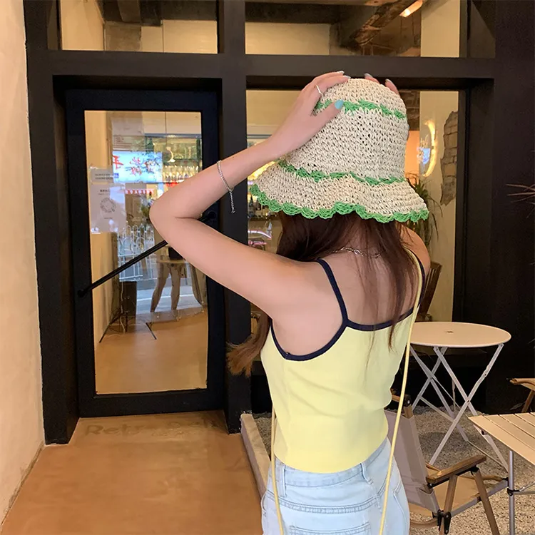 JW 100% Straw Sun Protection Hats Women's-9