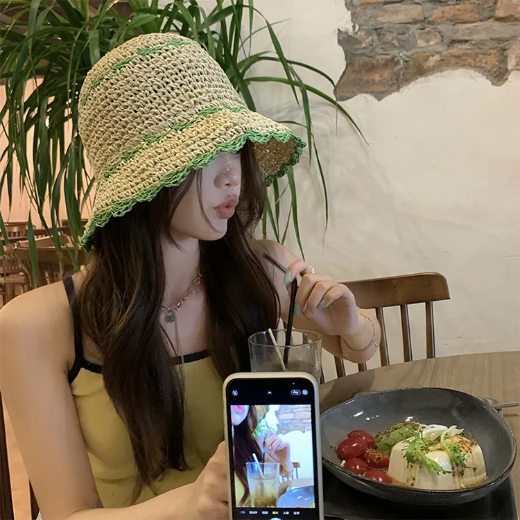 JW 100% Straw Sun Protection Hats Women's-1