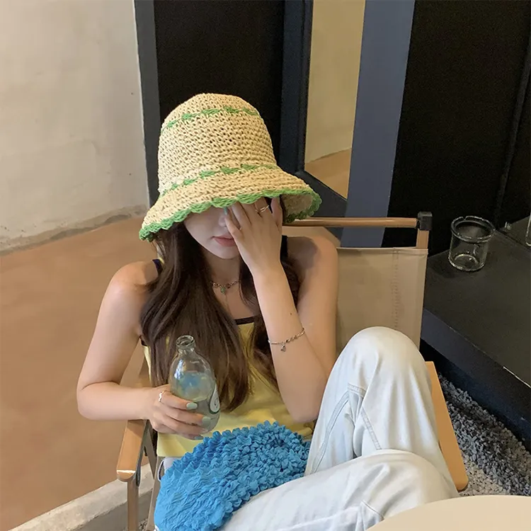 JW 100% Straw Sun Protection Hats Women's-8