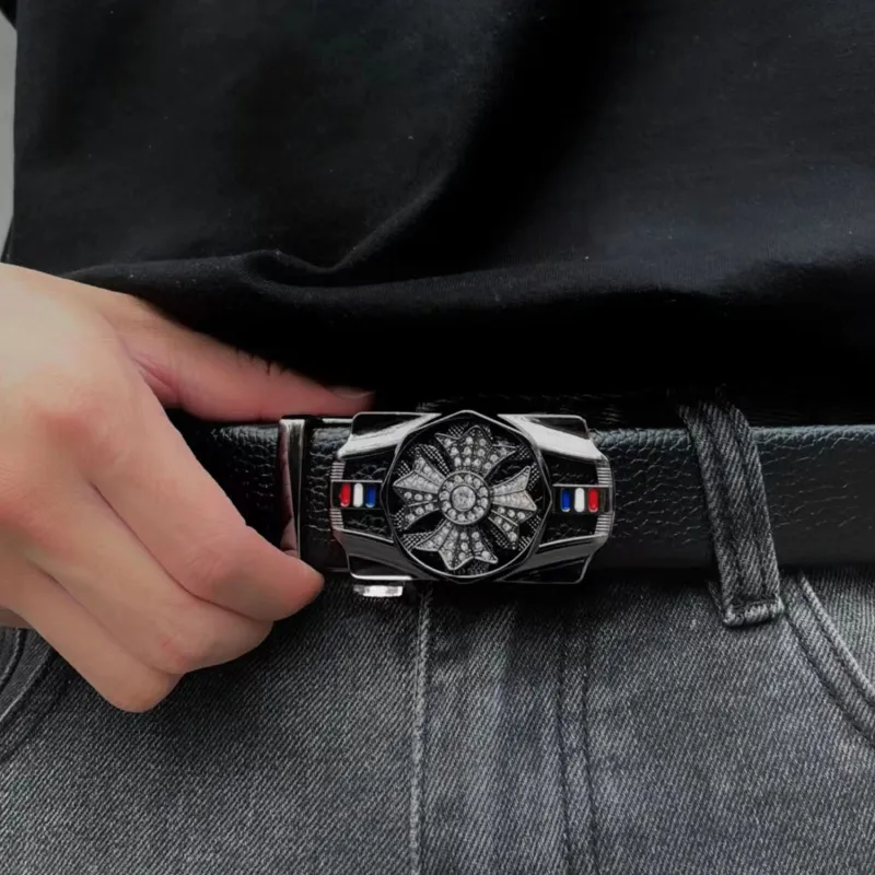 JW Cow Leather Belts Men's 3.8cm-8