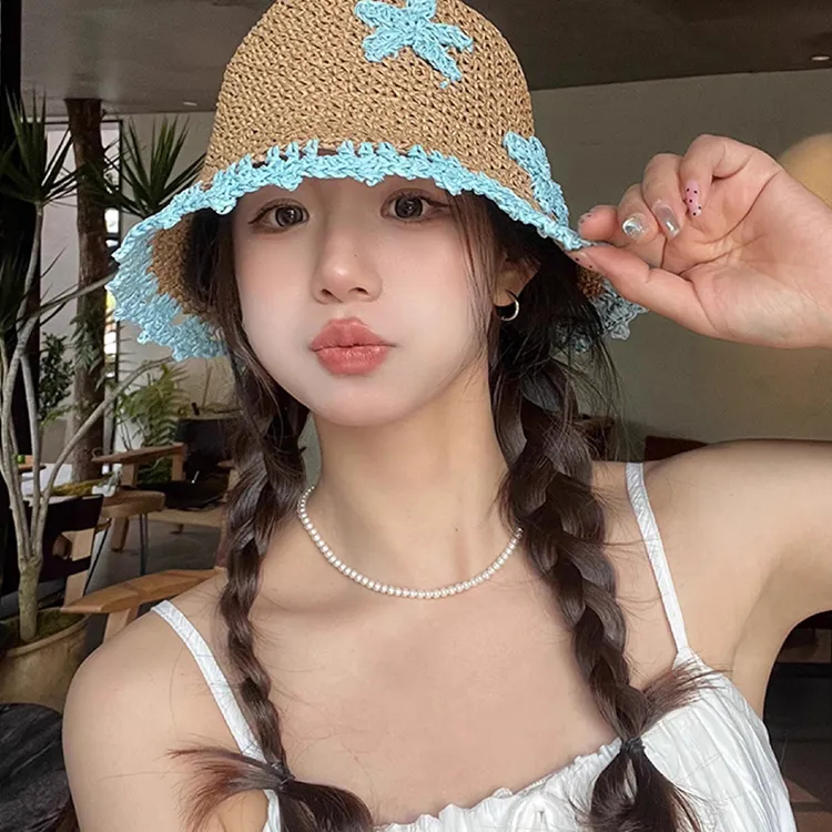 JW Straw Woven Sun Protection Hats Women's-1