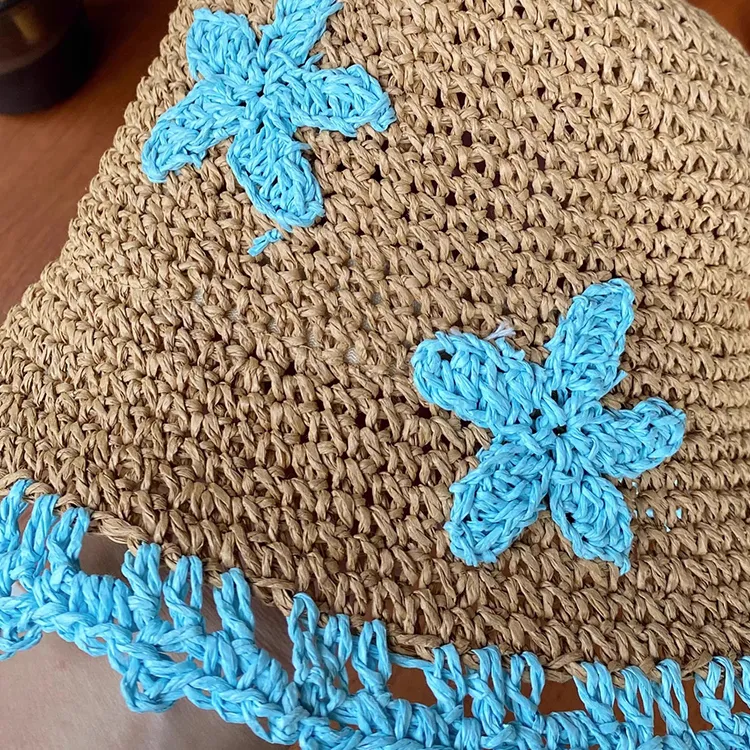 JW Straw Woven Sun Protection Hats Women's-7