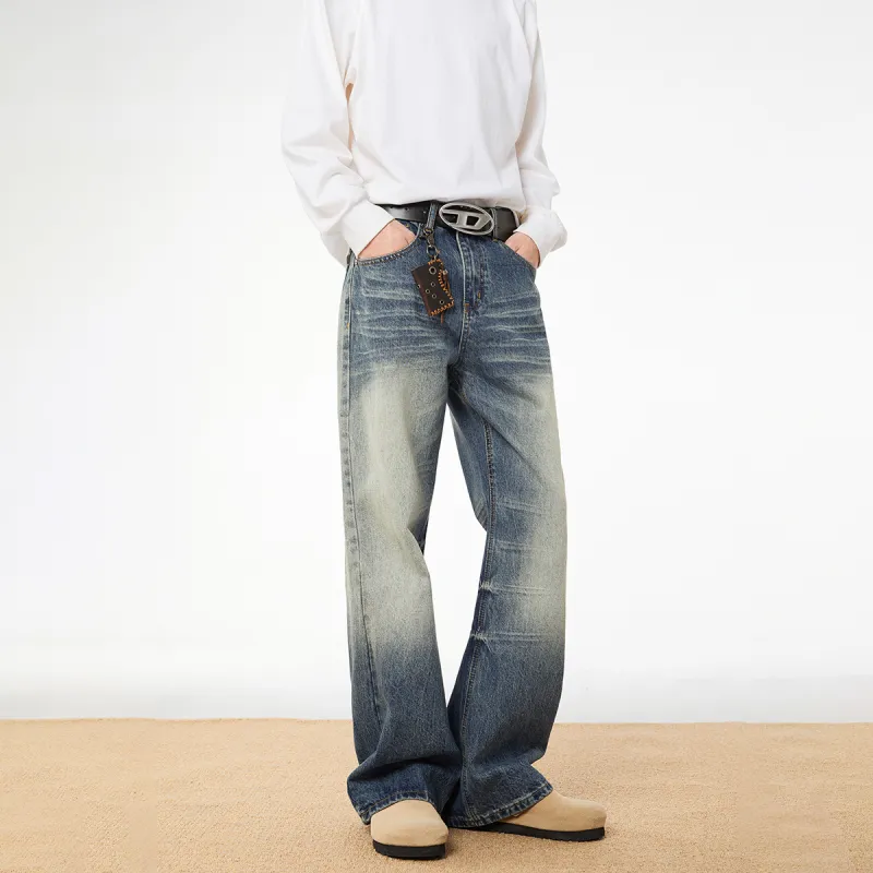 URS GGON Jeans Unisex Vintage Blue-4