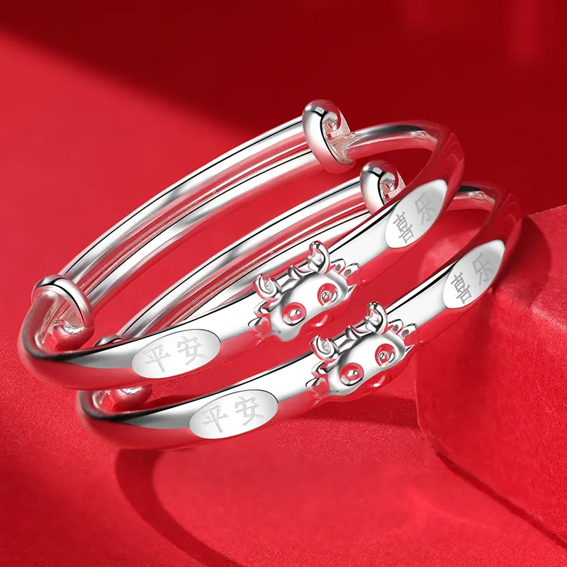 Silver Place 999 Fine Silver Bangles Kids'-1