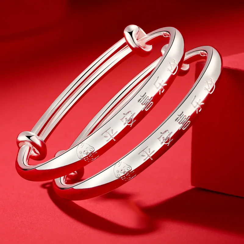 Silver Place 999 Fine Silver Bangles Kids'-2