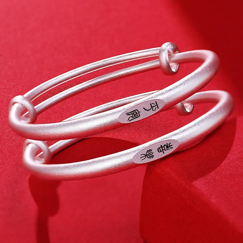 Silver Place 999 Fine Silver Bangles Kids'-1