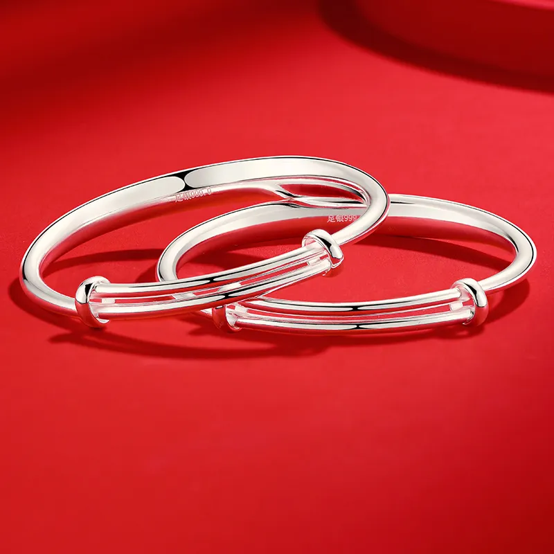 Silver Place 999 Fine Silver Bangles Kids'-3