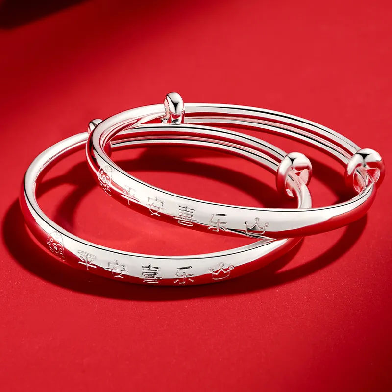 Silver Place 999 Fine Silver Bangles Kids'-3