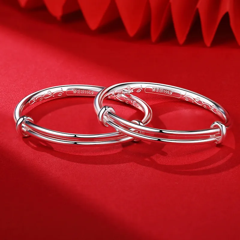 Silver Place 999 Fine Silver Bangles Kids'-4
