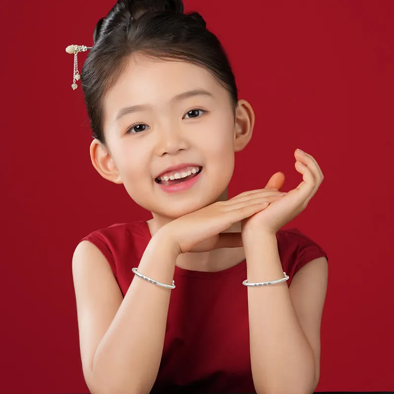 Silver Place 999 Fine Silver Bangles Kids'-3