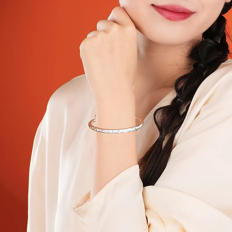 Silver Place 999 Fine Silver Bangles Women's-2