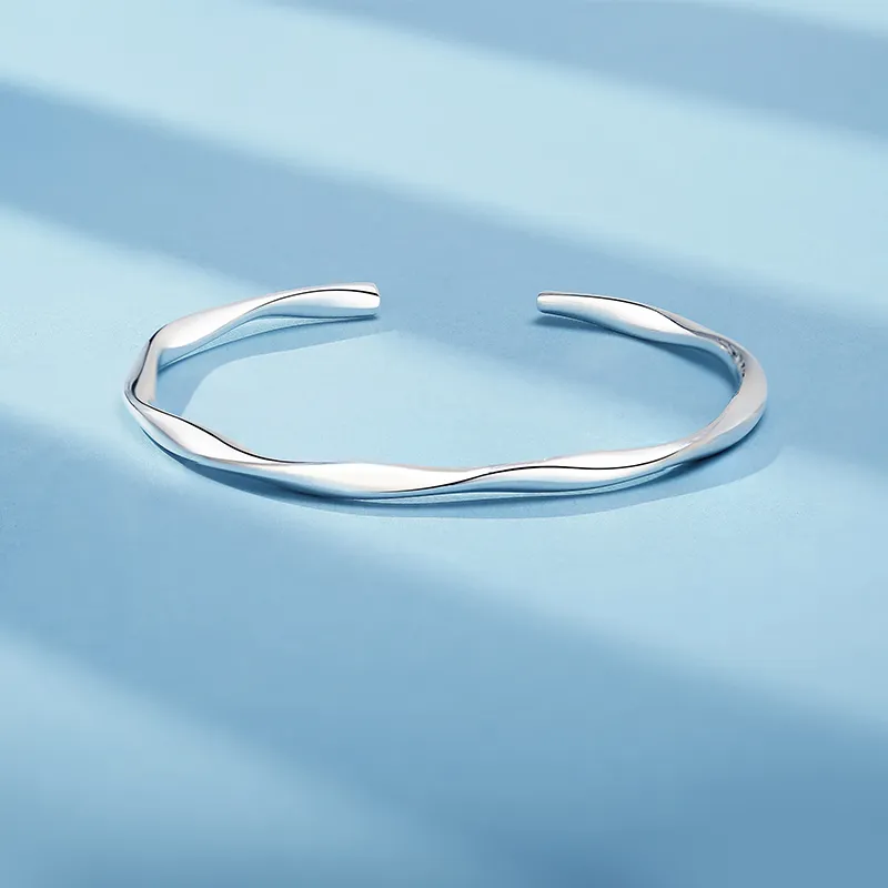 Silver Place 999 Fine Silver Bangles Women's Silver-1